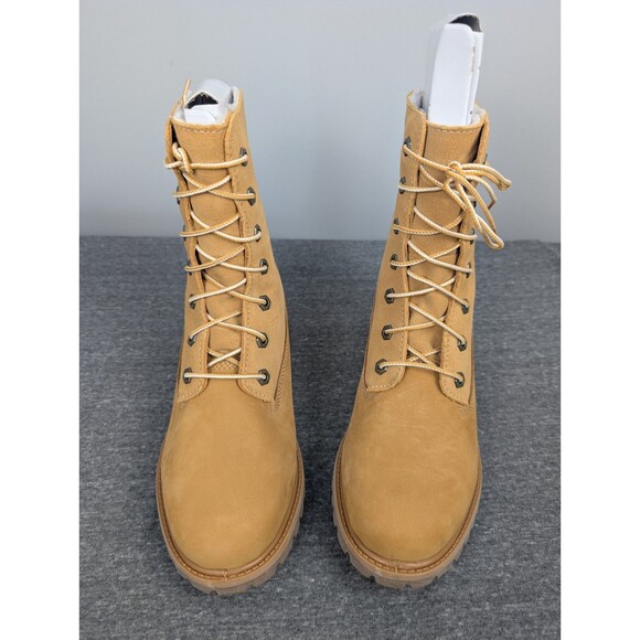 Timberland Women's Boots Size 9.5 Mid Calf Waterproof Brown Lace-up New With Box - Picture 8 of 13